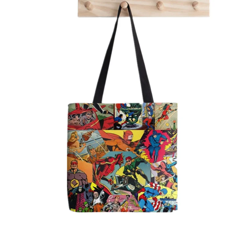 Shopper Catlove Black and white cat Print Tote Bag women Harajuku shopper handbag girl Shoulder shopping bag Lady Canvas Bag