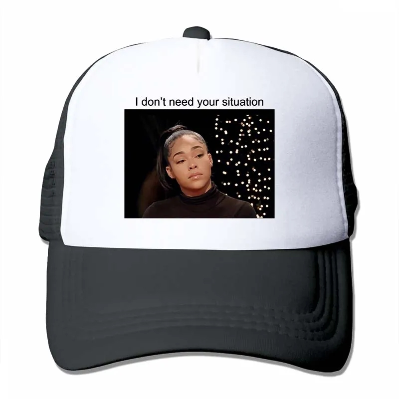 Мне не нужна ваша ситуация, Jordyn Woods интервью, бейсбольная кепка в стиле табрии майоров, для мужчин и женщин, кепки для водителя грузовика, Регулируемая Кепка - Цвет: 4-Black