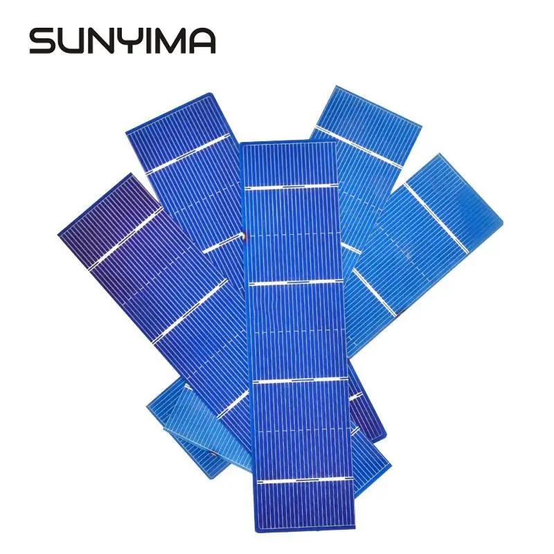 SUNYIMA 50 шт в наборе 0 5 V 1 05 W поликристаллические Кремниевые Солнечные панели 156*39 мм