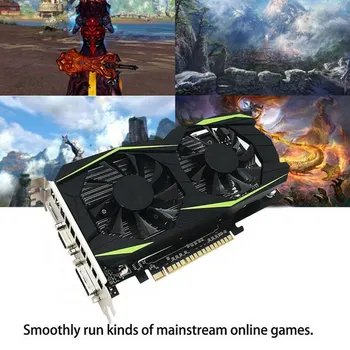 

Graphics Card GeForce GTX 960 1050Ti 4GB HDMI DDR5 900MHz Independent Video Card with Dual Cooling Fan for PC Computer Gaming
