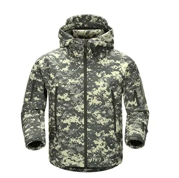 

Waterproof Shark Skin Army Tactical Jacket Men Camouflage Military Jackets Mens Softshell Windbreaker Winter Hooded Hunt Coat