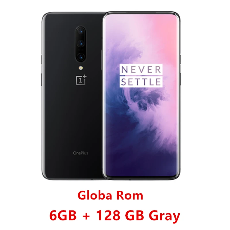 Глобальный Встроенная память Oneplus 7 Pro смартфон 6,67 дюймов 3120*1440 Android 9 Snapdragon 855 48,0 МП камеры ближняя бесконтактная связь(NFC) 5V 6A мобильного телефона - Цвет: 6GB 128GB Gray