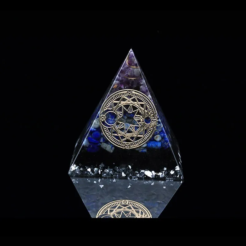 

Orgonite Aogen Natural Crystal Energy Pyramid Decoration Aowei Energy Generator Helps Soothe The Soul Process Resin