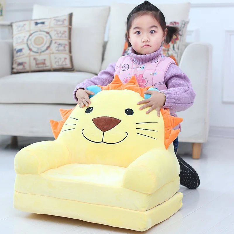 

Cartoon Foldable Sofa Plush Toys Creative Lazy Washable Backrest Seat Stool Children Birthday Gift