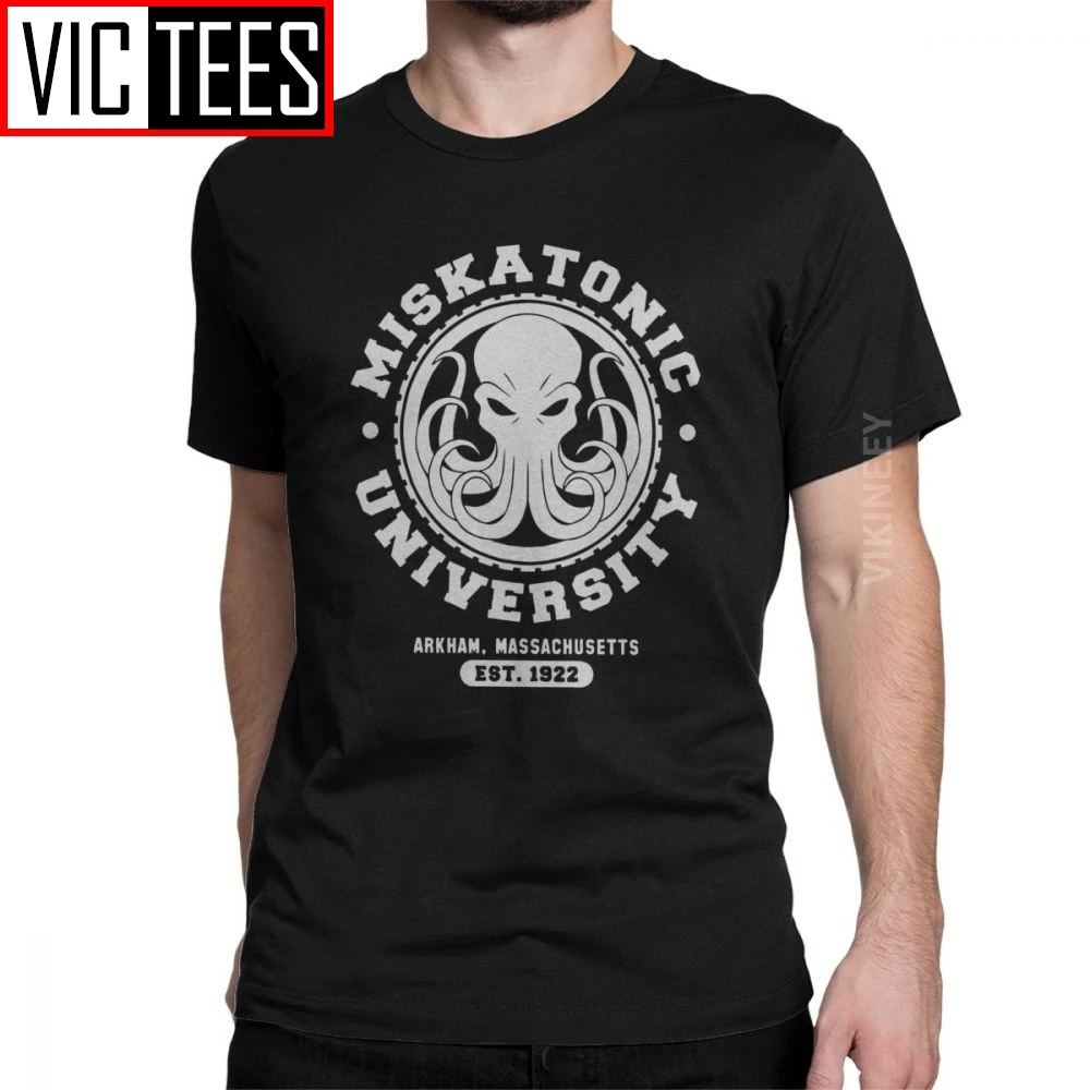 Футболка Miskatonic University Мужская Necronomicon Call Of Cthulhu Cthulu Lovecraft новинка хлопковая