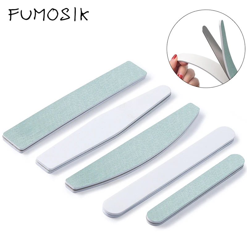 

10 Pcs/Lot Double Sided Nail Art Sanding Files 100/180 for manicure professional Replaceable nail files