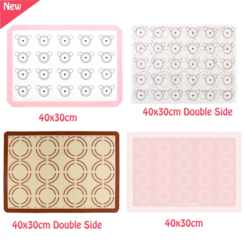 Macaron Silicone Baking Mat Pad Carpet 40x30/60x40 Non-stick Oven Cooking Dough Rolling Mat Tool Bakeware Pastry Accessories