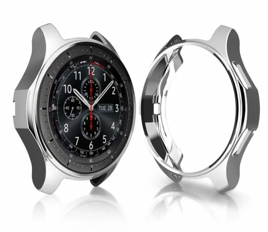 silver Мягкий защитный из ТПУ чехол для samsung gear S3 чехол защитный чехол-бампер Frontier galaxy watch 46 мм 42 мм - Цвет ремешка: silver