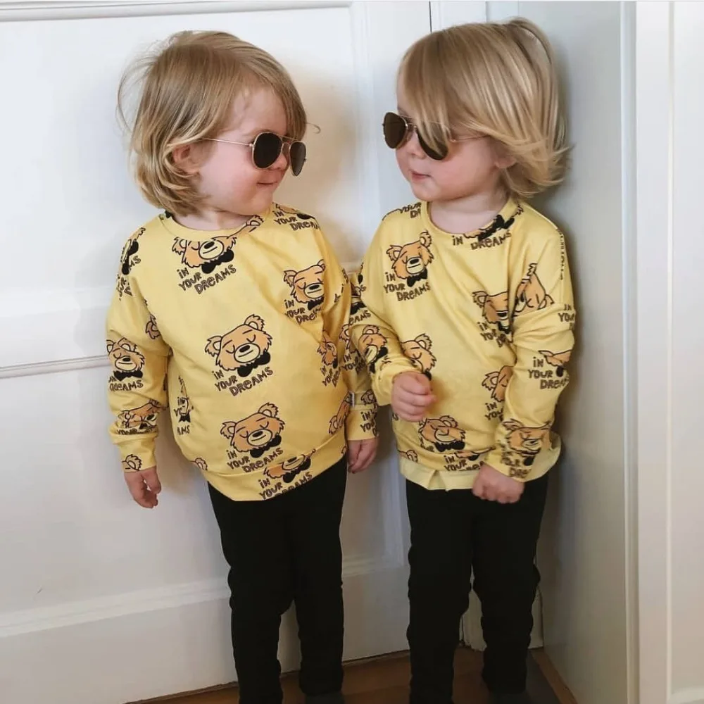 2019AW Kids Clothes Long Sleeve T-shirt Sweatshirt Baby Girls Pants Boys Jackets Coats Cartoon Tops Vacation Toddler Shirts