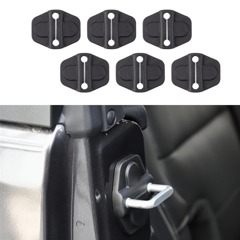 

2Doors/4Doors Car Lock Buckle Trim Cover Corrosion Protection set for Jeep Wrangler JL 2018 Rust Prevention Interior Accessories