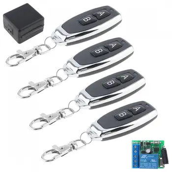 

Universal Wireless Remote Control Switch DC 12V 1CH with 4 Transmitter for Lighting Switch and Electromechanical Equipment