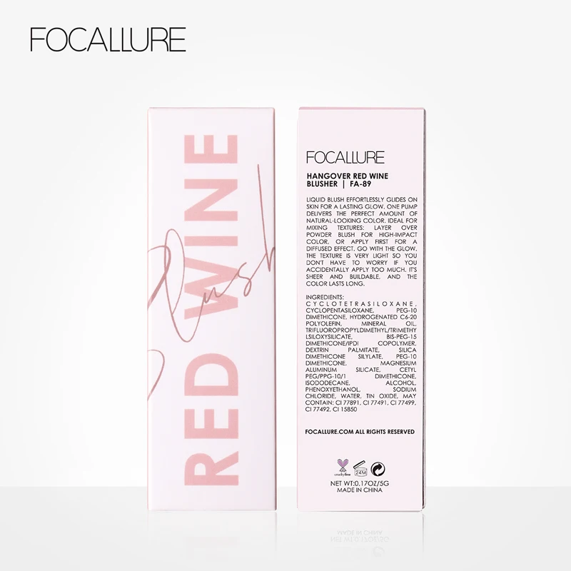 FOCALLURE Hangover Red Wine Blusher 4 Colour Natual Makeup Face Liquid Blush Long Lasting Cosmetics liquid blush