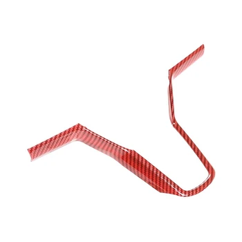 

ABS Car Steering Wheel Interior Modification Sequins for Tesla Model 3 -Red Carbon Fiber