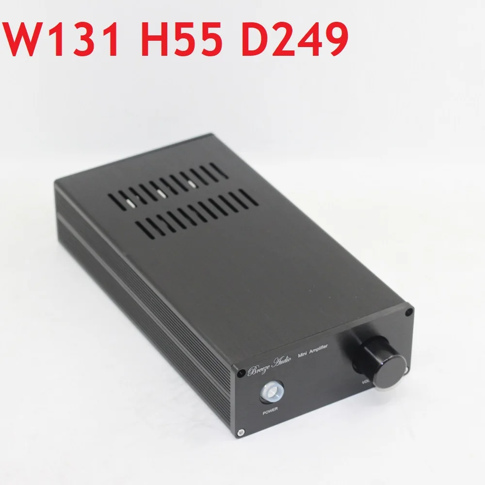 

Новый анодированный черный алюминиевый усилитель мощности шасси усилитель для наушников самодельный корпус для наушников домашний аудио корпус чехол для блока питания W131 H55 D249