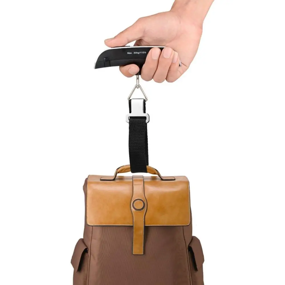 Карманные электронные весы 50 кг Портативный электронные весы для багажа Портативный дома походные весы ЖК Дисплей