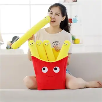 

Kuulee Pillow Soft Funny Plush Toys Creative Simulation Pizza and Fries Plush Pillow Festival Decor Sofa Cushion Birthday Gift