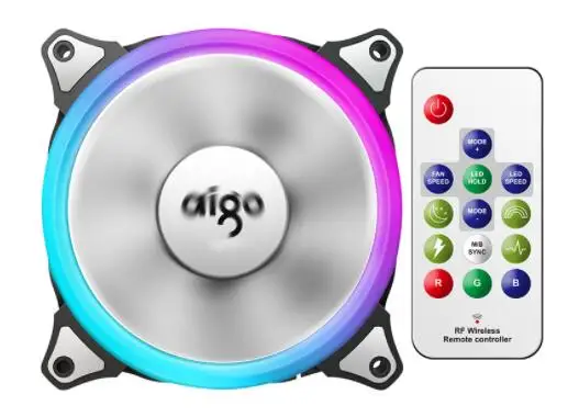 Aigo C5 aura sync 3 P-5 V чехол для компьютера PC охлаждающий вентилятор RGB регулируемый светодиодный 140 мм тихий ИК-пульт дистанционного управления для компьютера охлаждающий RGB чехол-вентилятор