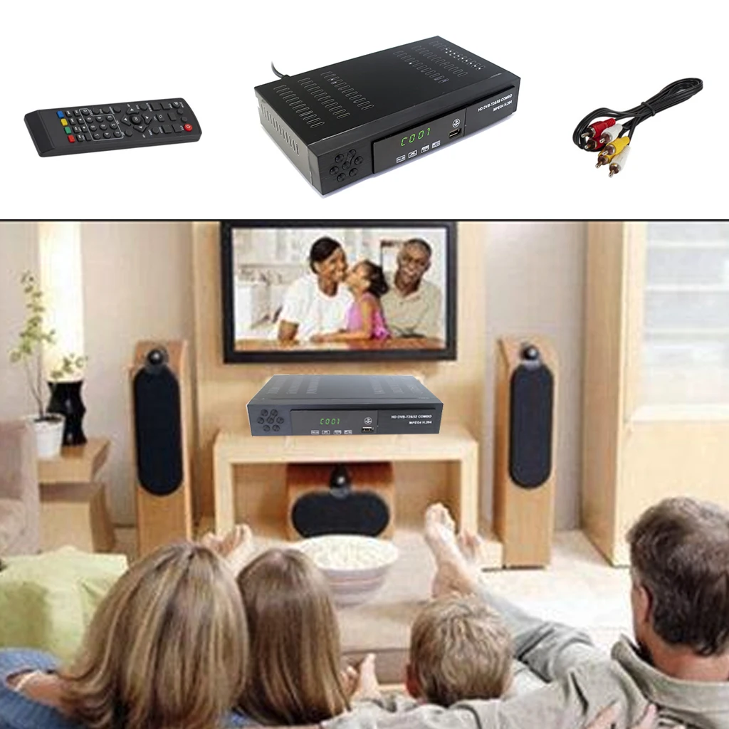 DVB-T2 DVB-S2 HD Digital Terrestrial Satellite TV Receiver Combo DVB S2 H.264 MPEG-4 TV Tuner Support CCCAM Bisskey Set Top Box