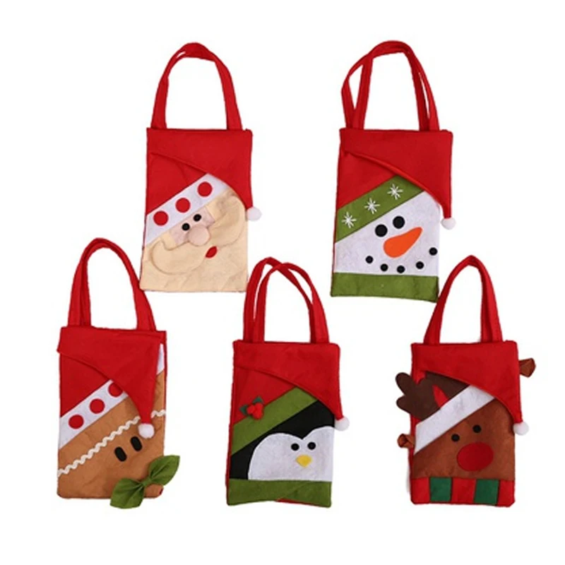 Christmas Apple Fruit Candy Gift Bag Pouch Wrapping Kids Party Portable