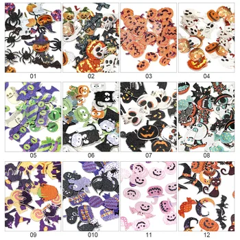 

3D Nail Art Halloween tattoo sticker Color Film Halloween Color Handmade tatto Three-dimensional Pumpkin Spider Nail art Sticker