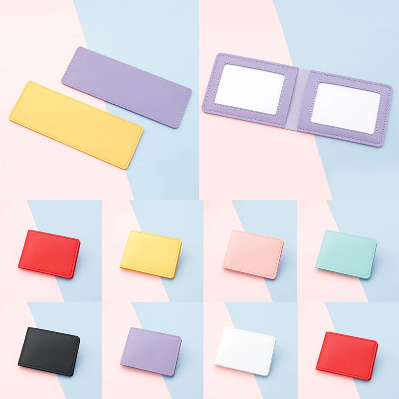 Ultra-thin PU Leather Driver License Holder Candy Color Car Driving Protective Cover Business ID Card Holder Mini Wallet Case