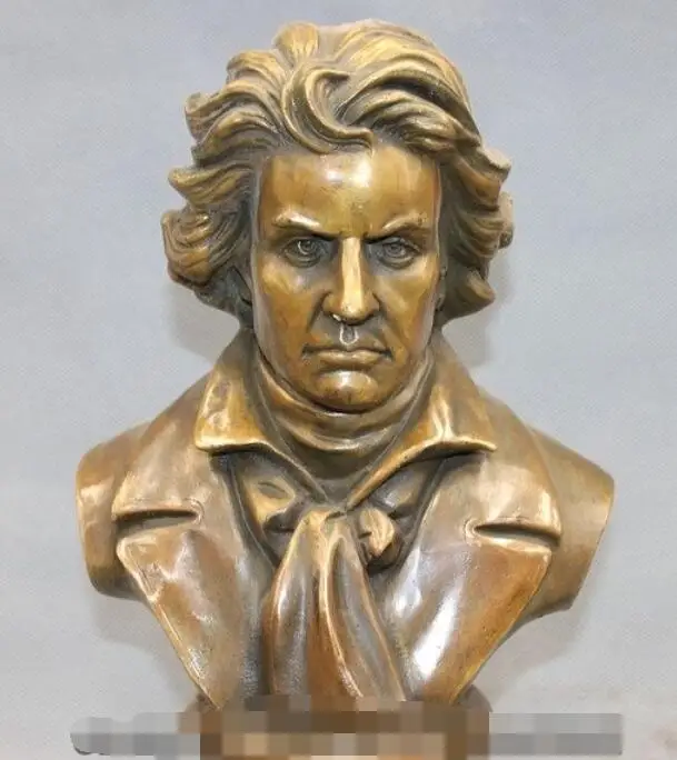 12&quot World famous musician Beethoven Bust statue Bronze Copper Art sculpture | Дом и сад