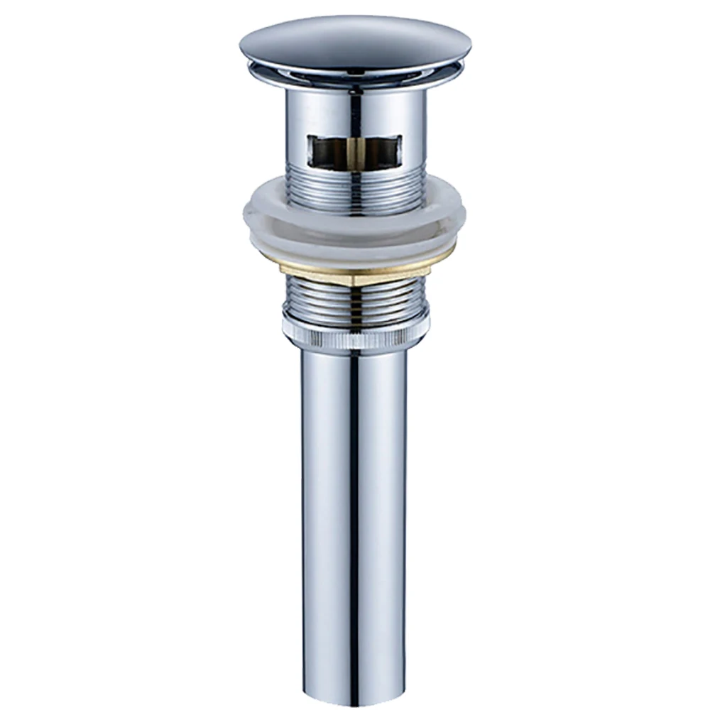 

Polished Chrome Bathroom Basin Sink Brass Pop Up Drain With Overflow Kitchen Bath Drain Stopper