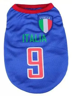 Italy Роскошные товары для собак весна лето футболка World Cup одежда товары - Цвет: Italy