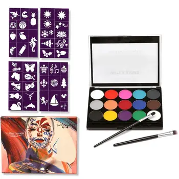 

15 Colors Non-Toxic Professional Palette Water Based Paints Body Face Painting Makeup Kit Halloween Party Face Painting