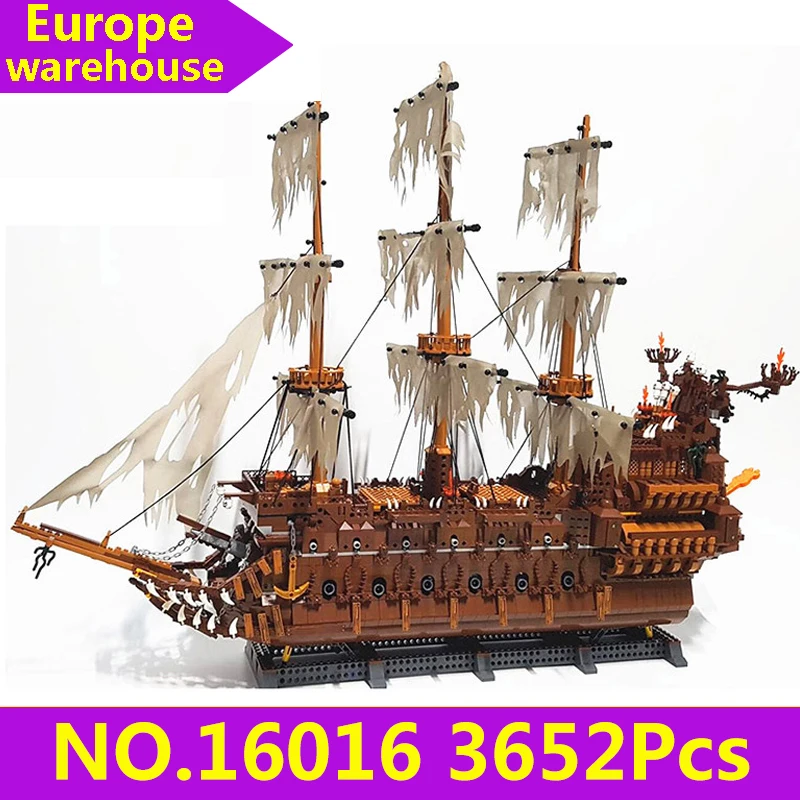 16016 Lepinblocks 16016 22001 Пираты корабль Карибы строительные блоки 10210 Летающий голландец игрушки для детей подарок король кирпичи - Цвет: 16016