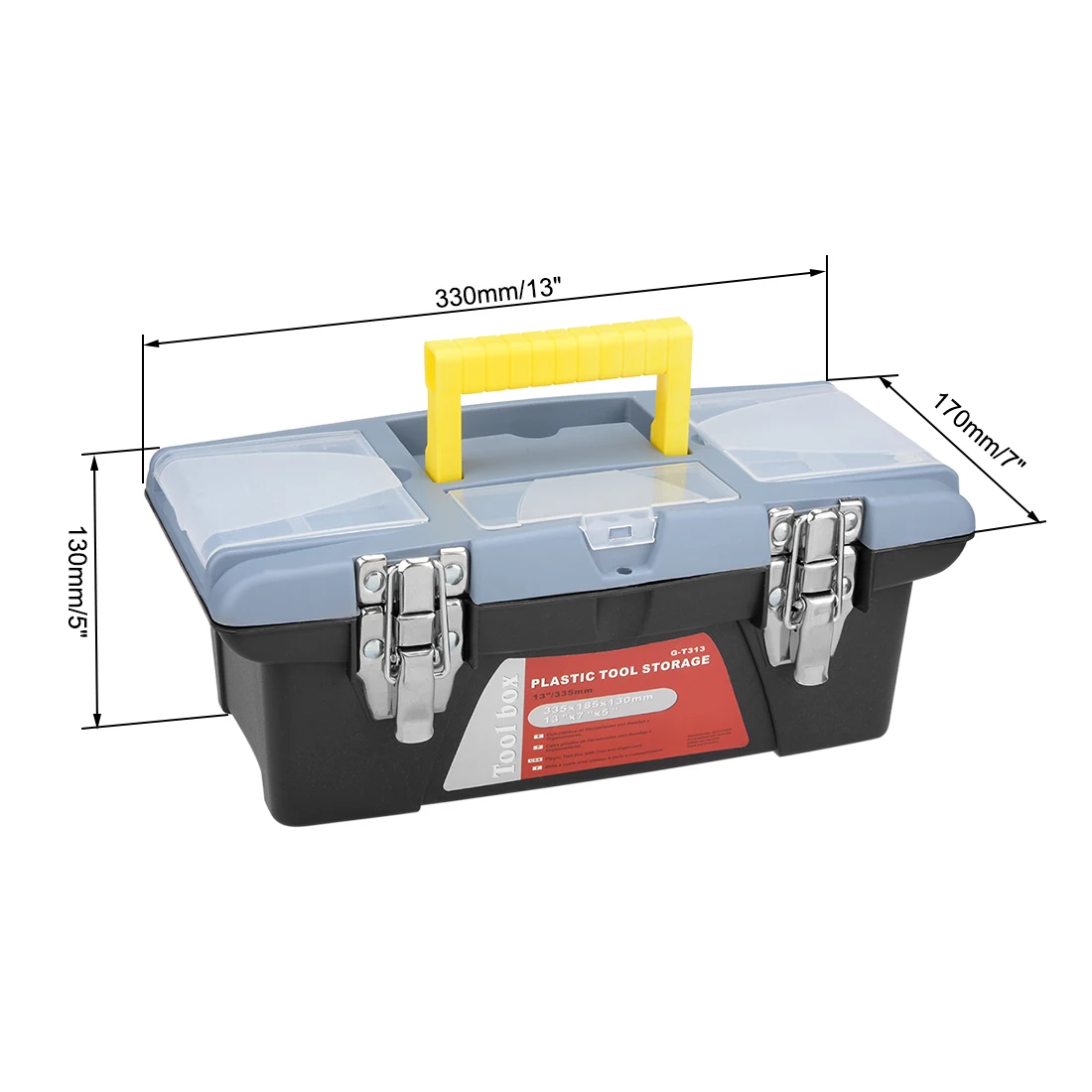 Uxcell ящик для инструментов пластиковый с лотком и органайзеры включает в себя съемные три небольших части коробки для профессионального Любителя