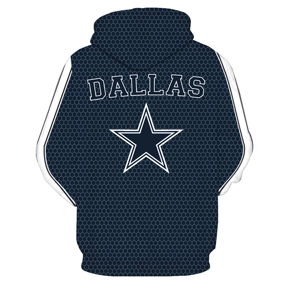 Dallas Толстовка Cowboys с длинным рукавом спортивная толстовка с капюшоном модный джемпер пальто с капюшоном горячая Распродажа топы толстовки