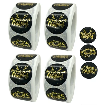 

Christmas Ornaments Sticker 8Rolls 500PCS Per Roll Very Suitable for Christmas Merry Christmas Decorations