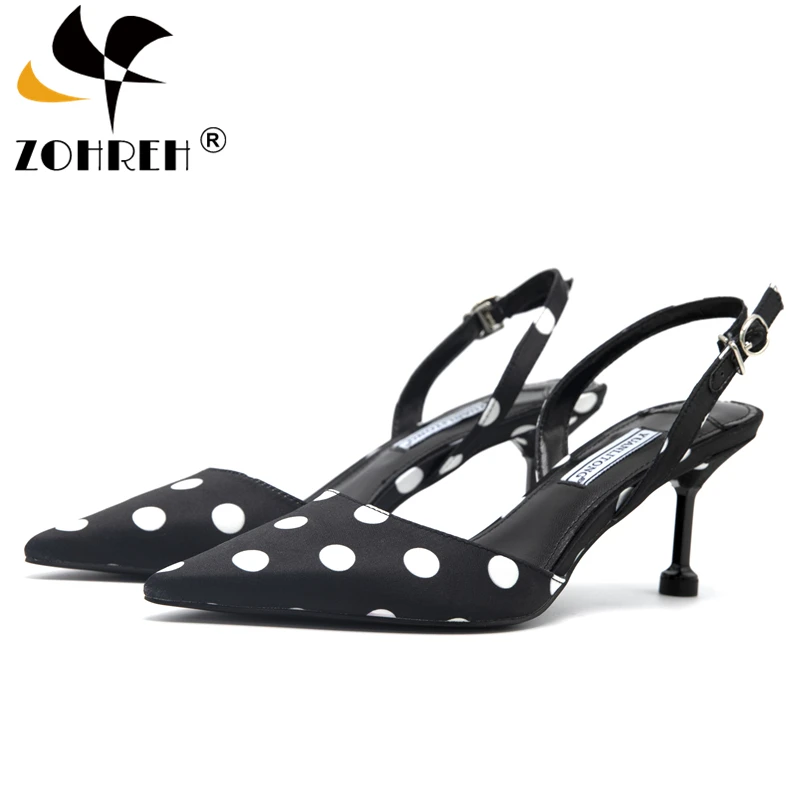 

Sexy Summer Shoes Woman Fashion Pointed Toe Dot 6CM High Heels Female Shoes Brand OL Dress Shoes Women Party Pumps zapatos mujer