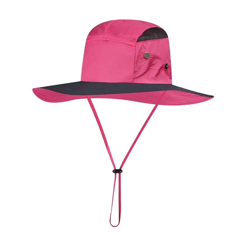 pink bucket hat with string