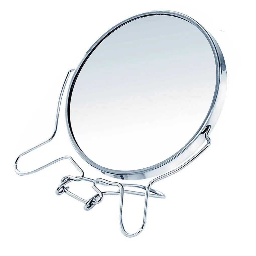 " круглое косметическое зеркало для макияжа, вращение на 360 градусов, двухстороннее зеркало, лупа, рама из нержавеющей стали