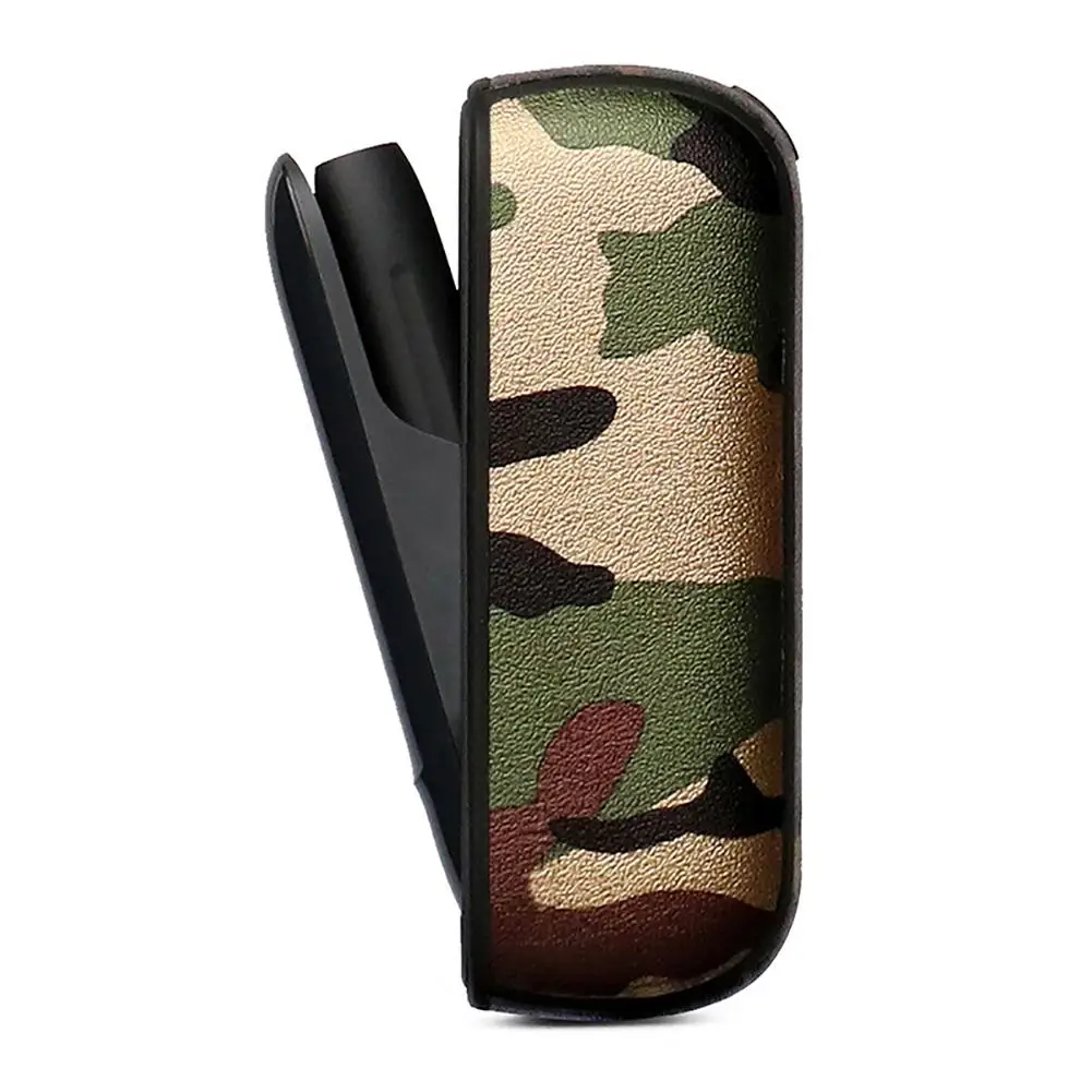 Защитный чехол прочный и деликатный Камуфляжный кожаный чехол для IQOS3.0 сигаретные аксессуары переносной чехол для хранения - Цвет: Green