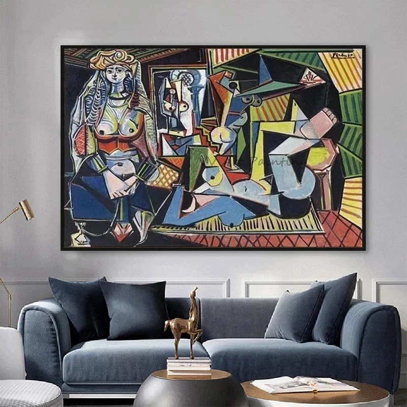 

Абстрактная картина Пикассо, масляная живопись, холст, искусство, ручная роспись, масляная живопись для гостиной, украшение для женщин, рисунок из Алжира