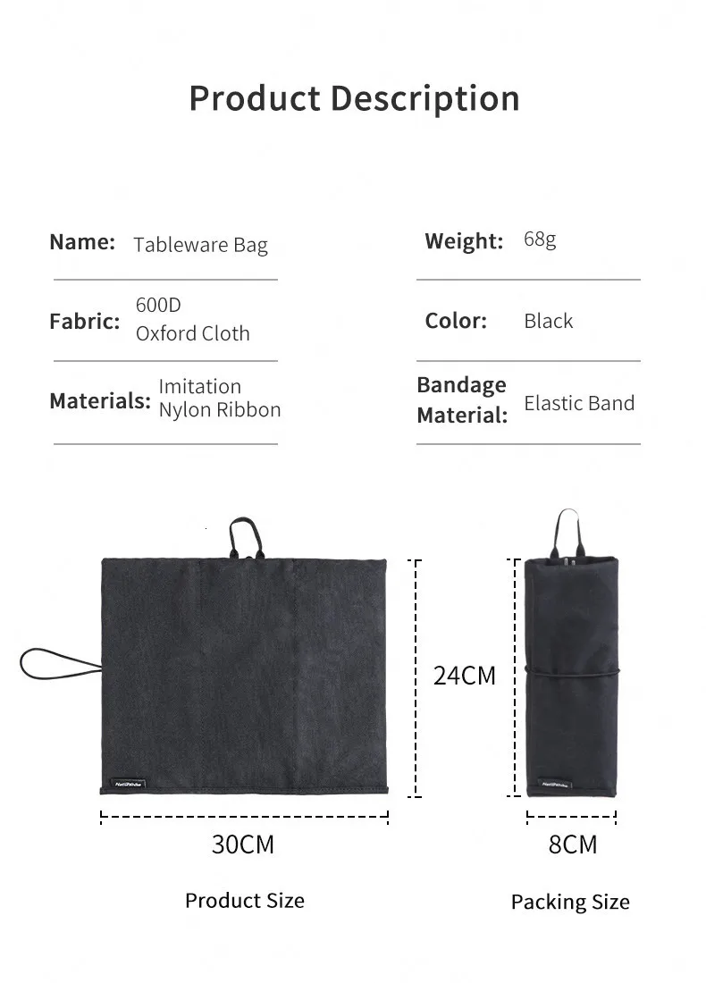 Naturehike High Quality New Tableware Storage For Chopsticks Pipe Fork Spoon Bag Portable Storage Bag
