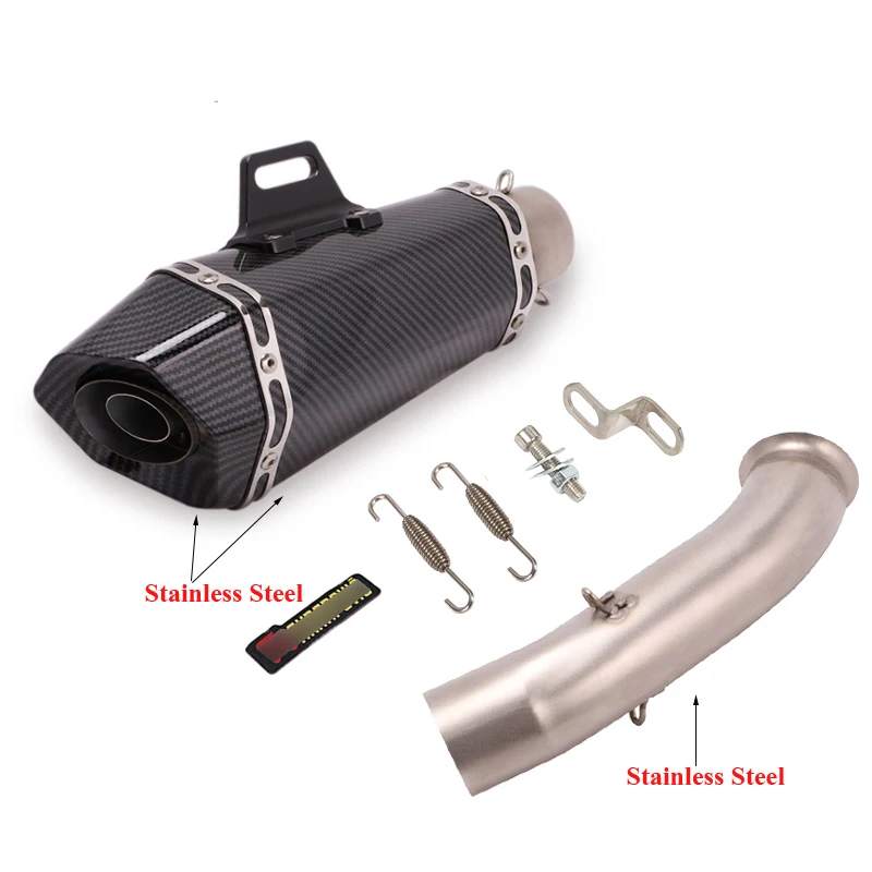 B RC390 RC125 390 DUKE выхлопной системный глушитель Escape Tip глушитель Соединительная труба средняя труба для KTM 125 250 390 DUKE - Цвет: B