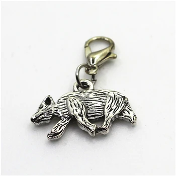 lobster clasp 30 шт. Серебряный Барсук Подвески Омаров застежка подвесные шармы DIY браслет и браслет подвесное ювелирное украшение аксессуар Подвеска-талисман - Окраска металла: lobster clasp