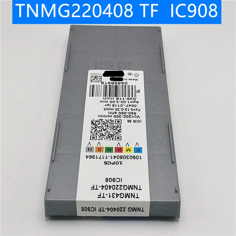 Твердосплавные TNMG220404 TF IC907 IC908 внешние токарные инструменты TNMG2204048 карбидная вставка для токарного станка режущий инструмент инструменты с ЧПУ