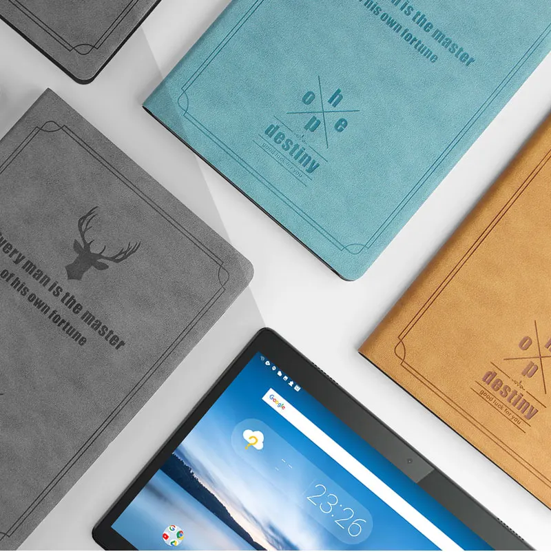 Умный чехол книжка для Lenovo Tab M 10 M10 TB X605 из искусственной кожи с изображением оленя