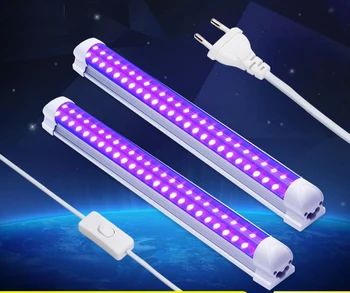 

20pcs T8 LED UV Tube LED Sterilization Light 395nm 365nm Purple 10W Stage Light DJ Disco Bar Party Christmas Holiday Backlight