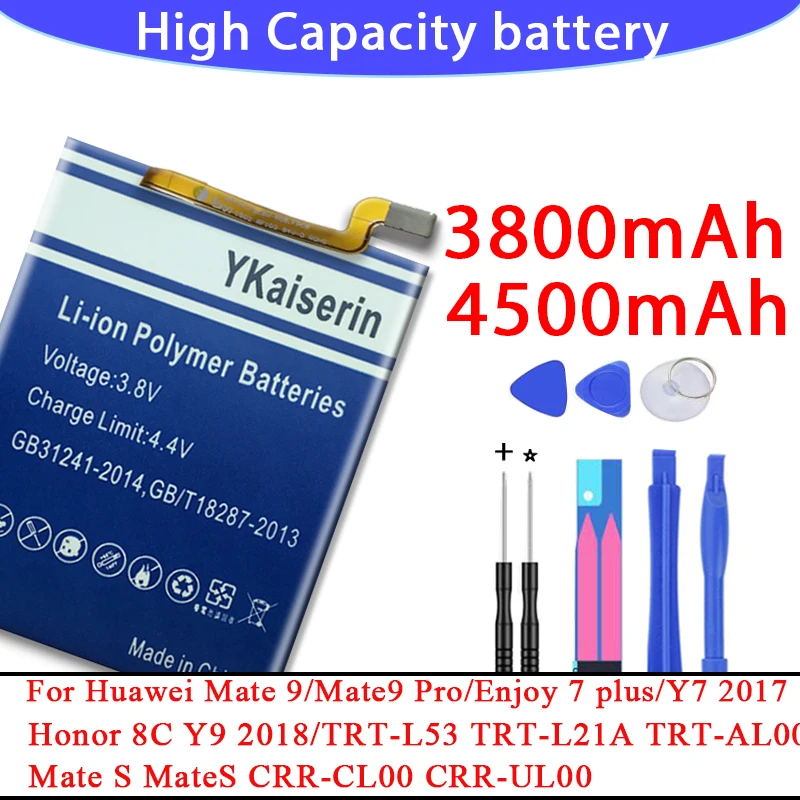 Аккумулятор для телефона HB436178EBW HB396689ECW Huawei Mate S MateS 9 / Pro Honor 8C Y7 2017 Y9 2018 Enjoy 7 Plus |