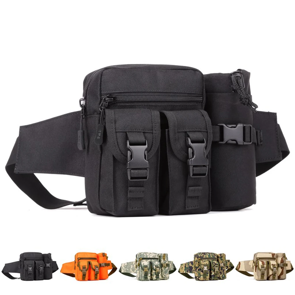 Outdoor Bags Outdoor Camo Gear Waist Fanny Pack Mens Tactical Hunt Camp Hiking Bottle Bag 