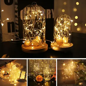 

2m 3m 5m Copper Wire LED Fairy Garland Strings Light Holiday Party Wedding Decoration Indoor Fairy Home Desktop Art Ornamental