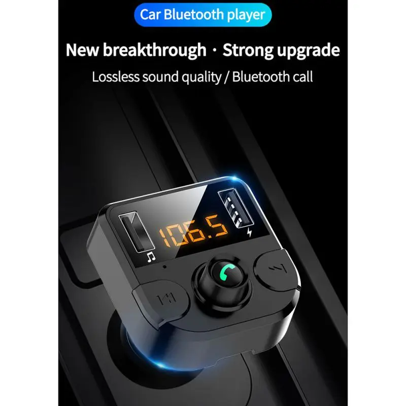 Двойной зарядное устройство USB с fm-передатчиком Bluetooth Hands-free FM модулятор автомобильное зарядное устройство для телефона