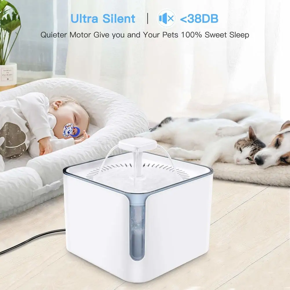 Автоматический водяной фонтанчик для домашних животных 3 л бесшумный дозатор