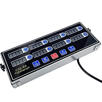 

US Plug,Portable Calculator 8 Channel Digital Timer Kitchen Cooking Timer LCD Display Clock Vibration Reminder